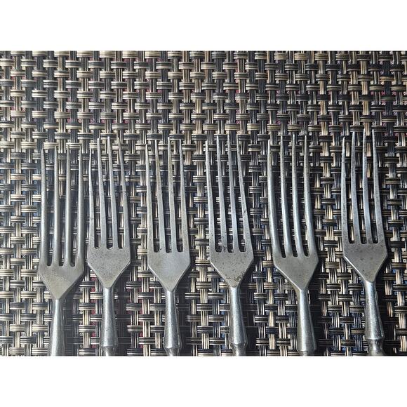 Vintage Rare Solingen Partial Set of fancy Rose wood Hanle US military cutlery - Picture 6 of 10